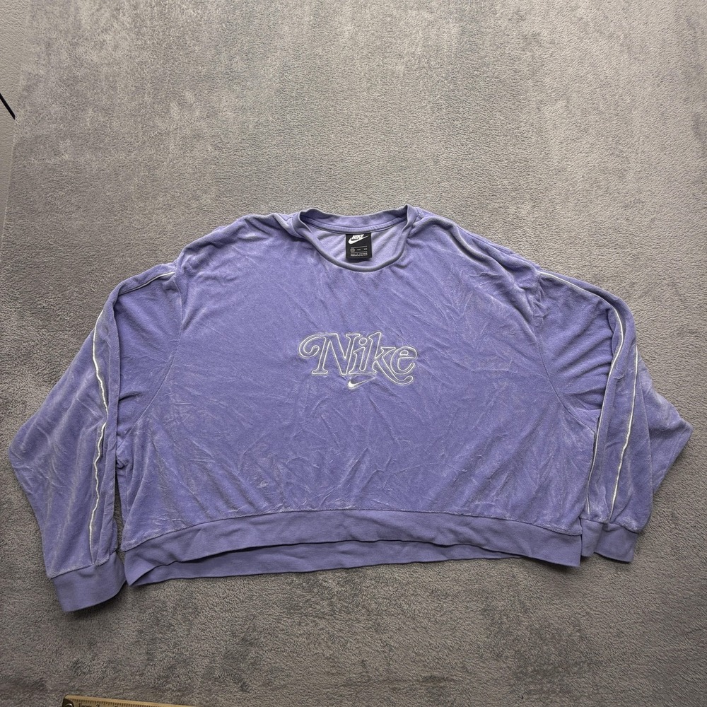 Nike Sweatshirt Nike‎ Womens 2XL Sports Wear Retro Femme Crew Terry Cj2485